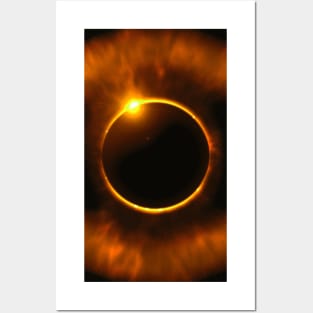 Orange Solar Eclipse Posters and Art